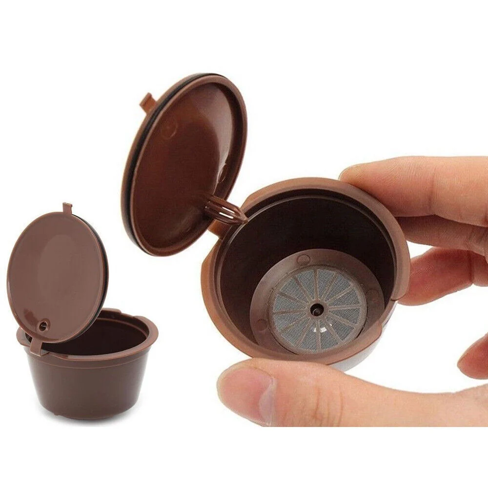 Set 5 Capsule Caffe' Riutilizzabili DOLCE GUSTO con Spazzola e Dosatore