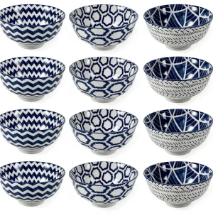 Set 12 Ciotole Ø12x6 cm 240 ml Gres VdE Tivoli 1996 Tribe