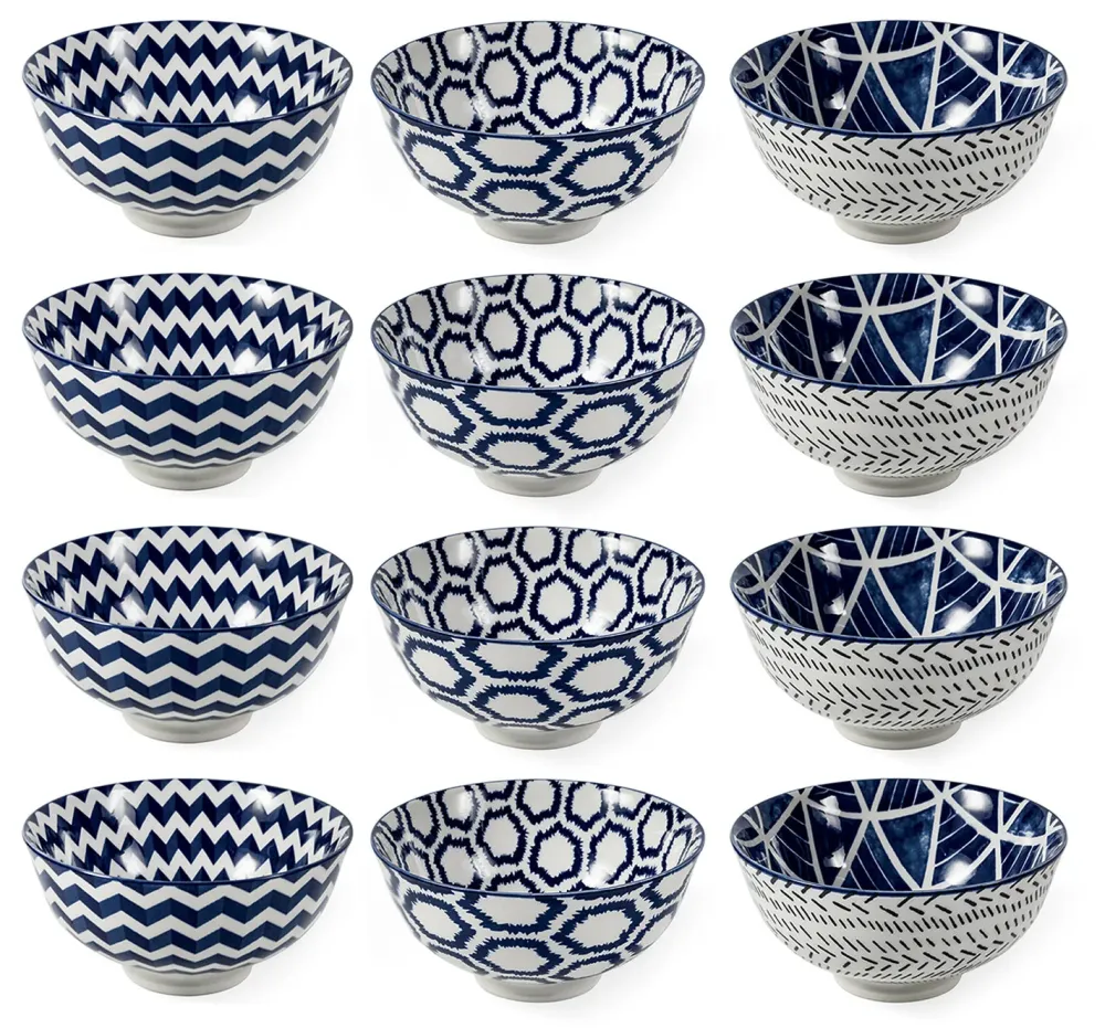 Set 12 Ciotole Ø12x6 cm 240 ml Gres VdE Tivoli 1996 Tribe
