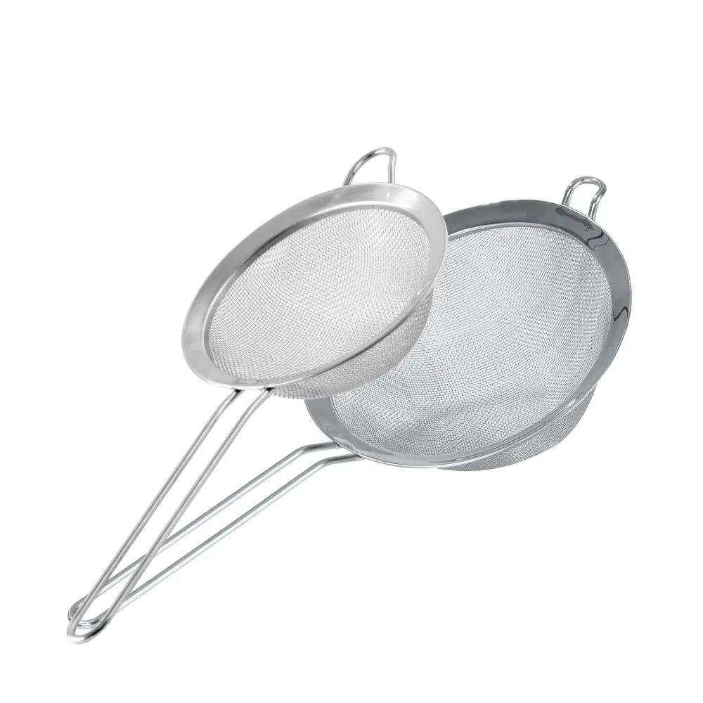 Set 2 Colini maglia fine acciaio inox, 10 e 15 cm
