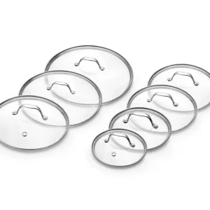 SET COPERCHI VETRO 18/20/24/26/28/30/32 CM – 7 PEZZI