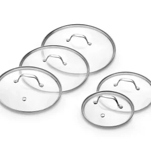 SET COPERCHI VETRO 20/24/26/28/30 CM – 5 PEZZI