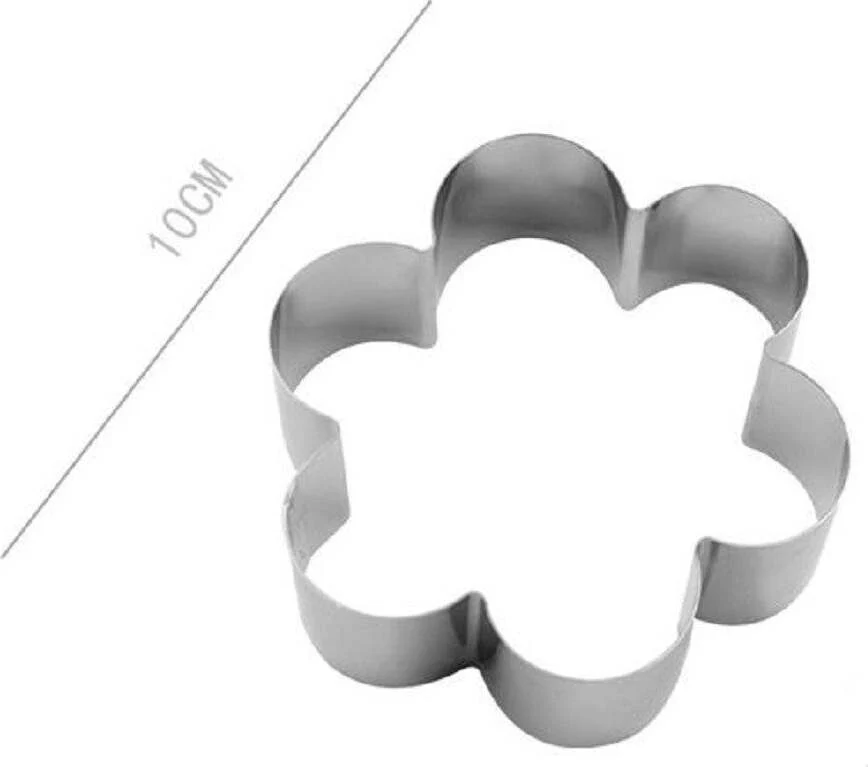 Set 2 Pz Forme Per Dolci Biscotti Fiore Stampini Decorazione Torte 10 Cm 98929
