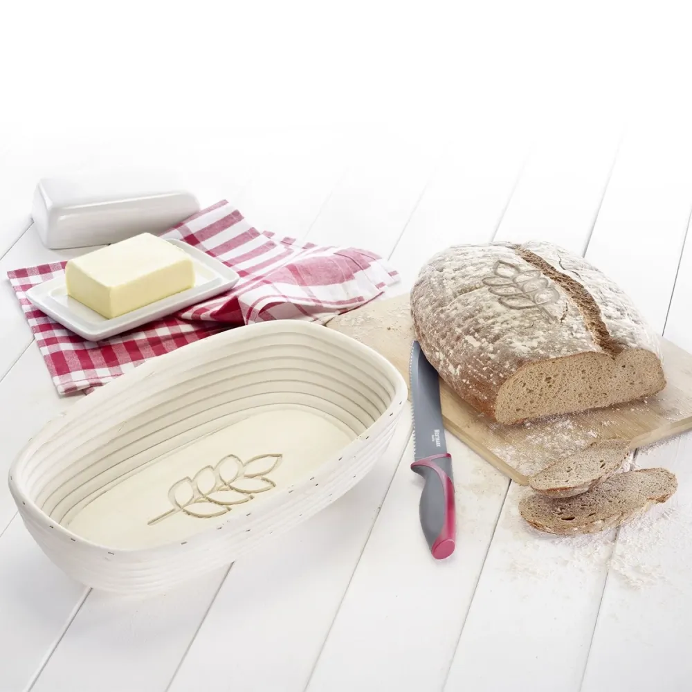 Set Gärkörbchen ovale con riferimento con orecchio 34 x 20,5 x 8 cm