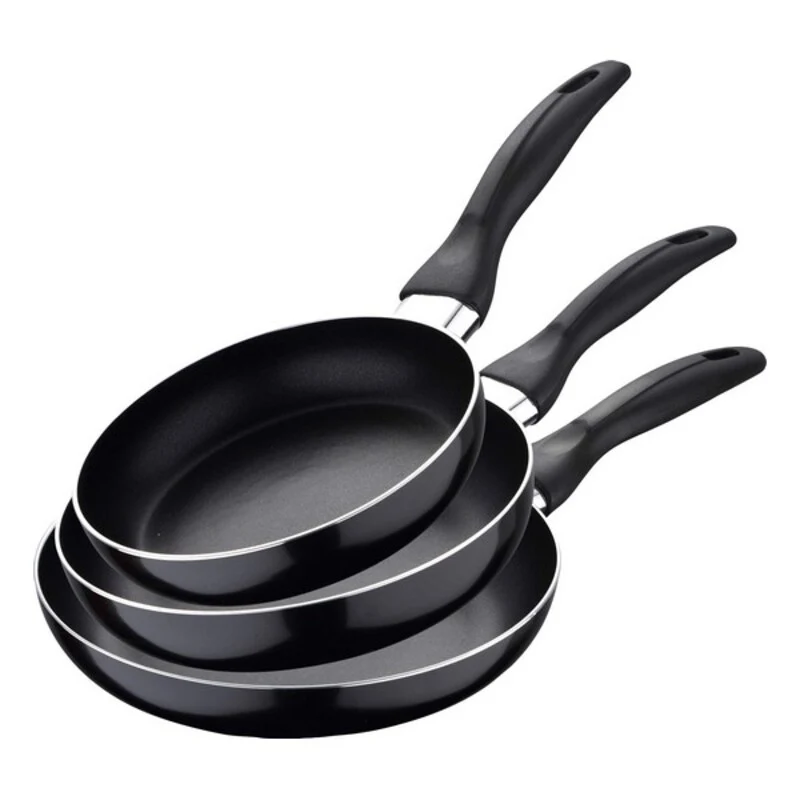 Set di padelle San Ignacio 3 Pezzi Nero Alluminio