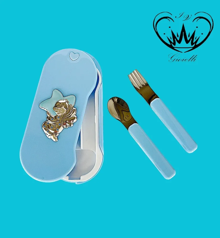 SET PAPPA ELITE ARGENTI 2 PEZZI CELESTE ref.2085C
