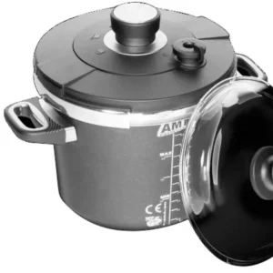 Set pentola pressione induzione. D24cm, coperchio, coperchio vetro