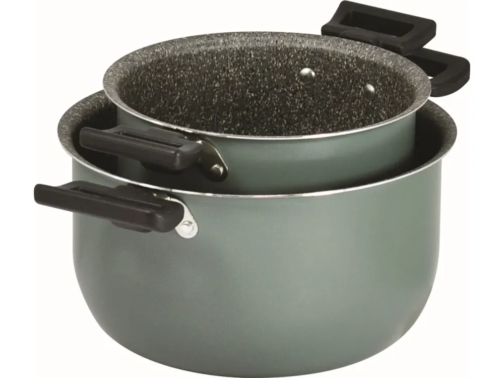 Set da 2 pentole 16cm e 20cm linea jet set con rivestimento antiaderente e antigraffio