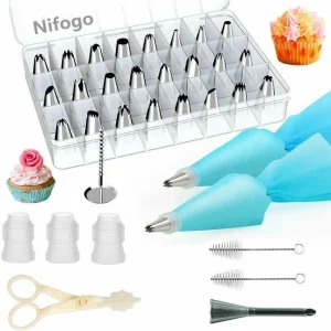 Set da 34 pezzi, Beccucci per Sac Poche + Componenti per decorazione