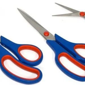 Set 3 Pezzi Forbici Da Cucina Multiuso Acciaio Con Manico Gomma Ergonomico