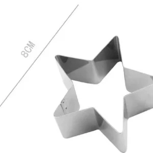 Set 3 Pezzi Stampo Forme Per Dolci Torte Biscotti Stampi Forma Stella 8 Cm 98938