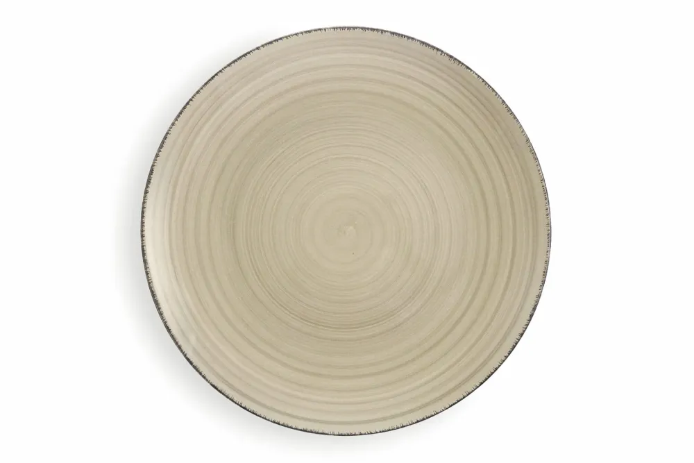 Set 6 Piatti Frutta Ø20x2,5 cm Gres Villa d'Este Home Tivoli New Baita Grigio