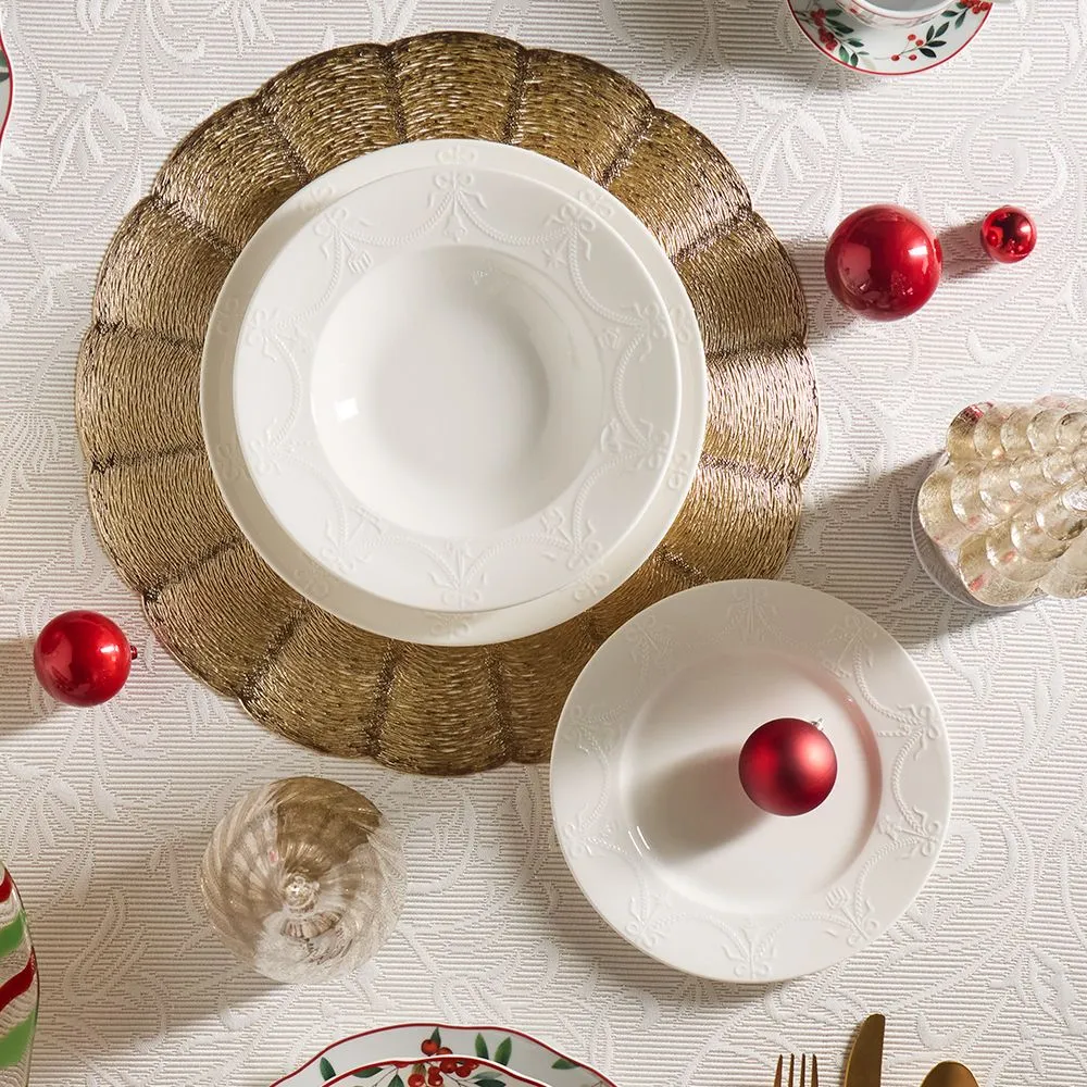 set di piatti natalizio