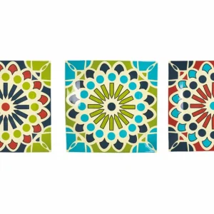 Set 6 Piatti Piani Quadrato Porcellana 30 cm Villa d'Este Home Tivoli Agadir