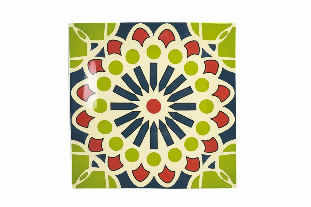 Set 6 Piatti Piani Quadrato Porcellana 30 cm Villa d'Este Home Tivoli Agadir