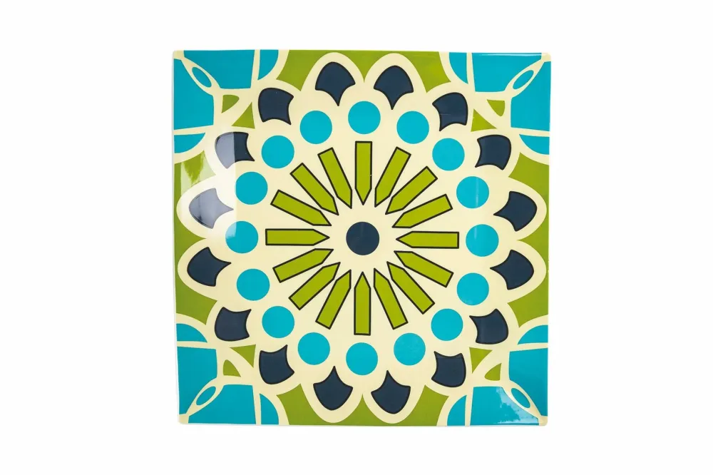 Set 6 Piatti Piani Quadrato Porcellana 30 cm Villa d'Este Home Tivoli Agadir