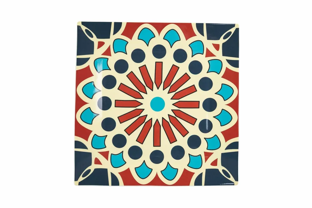 Set 6 Piatti Piani Quadrato Porcellana 30 cm Villa d'Este Home Tivoli Agadir