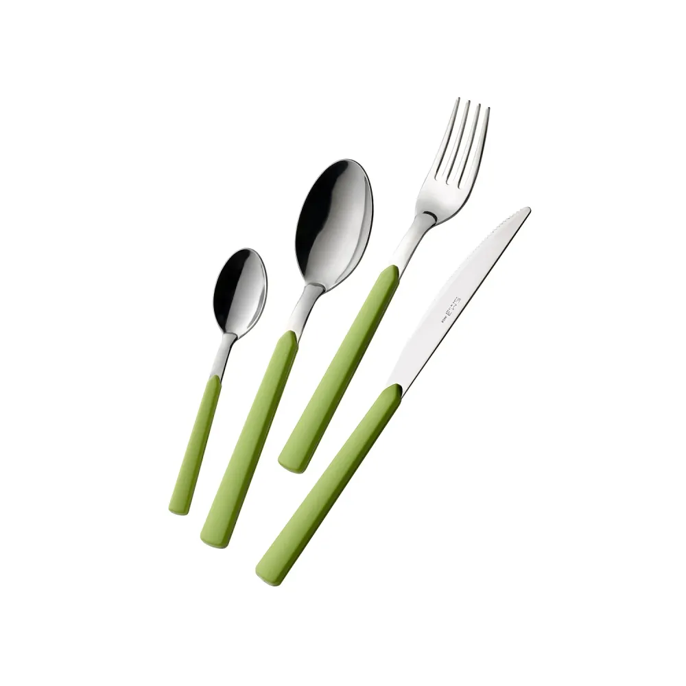 Set 24 Posate Acciaio Fast Verde