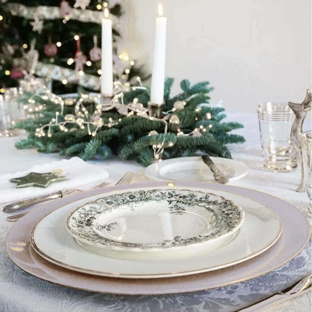 Set 6 Sottopiatti Natalizi Colore Argento Addobbi Natalizio Decorazioni Natale
