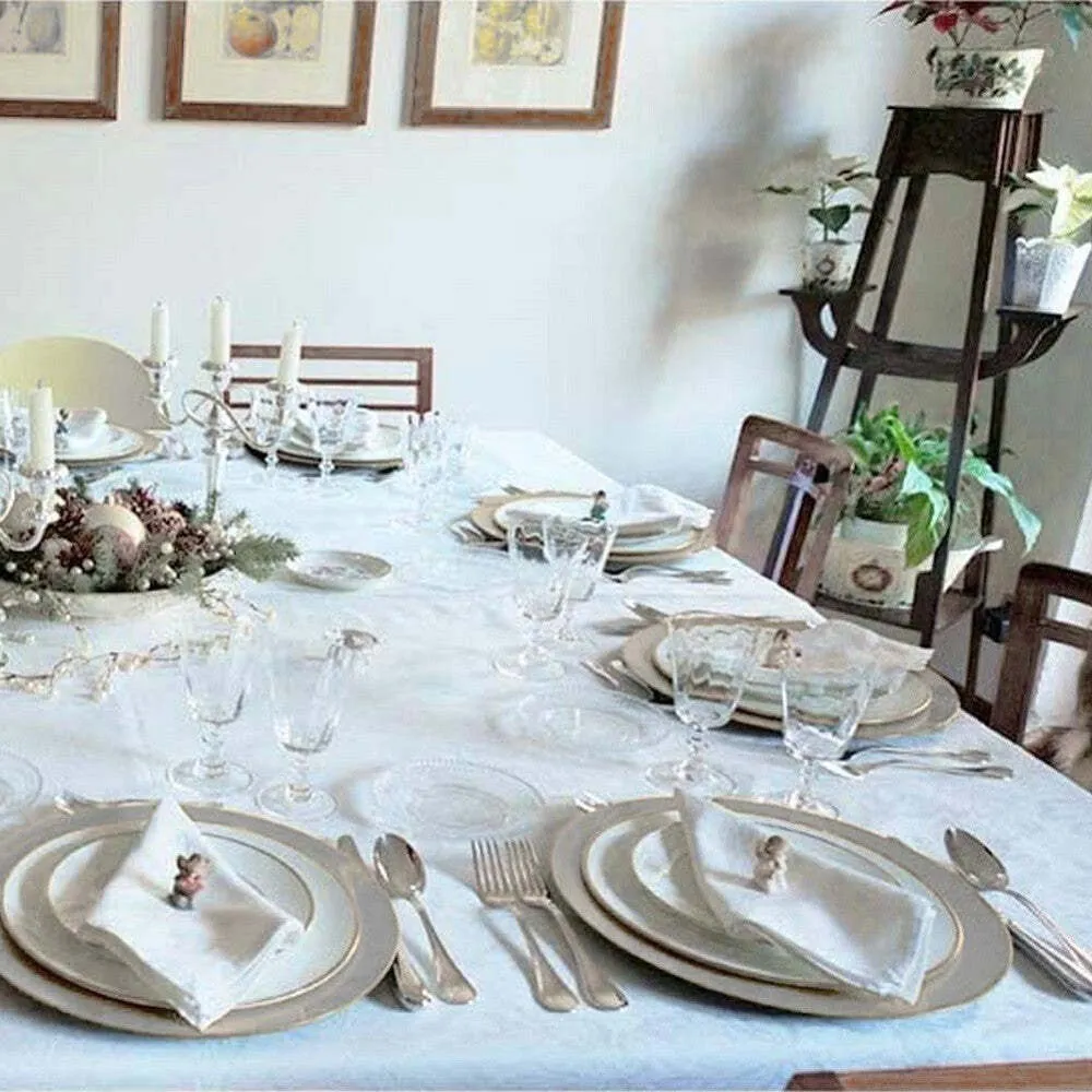 Set 6 Sottopiatti Natalizi Colore Argento Addobbi Natalizio Decorazioni Natale