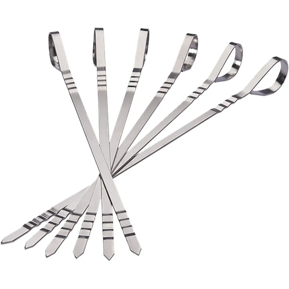 Set di 8 spiedini acciaio inox