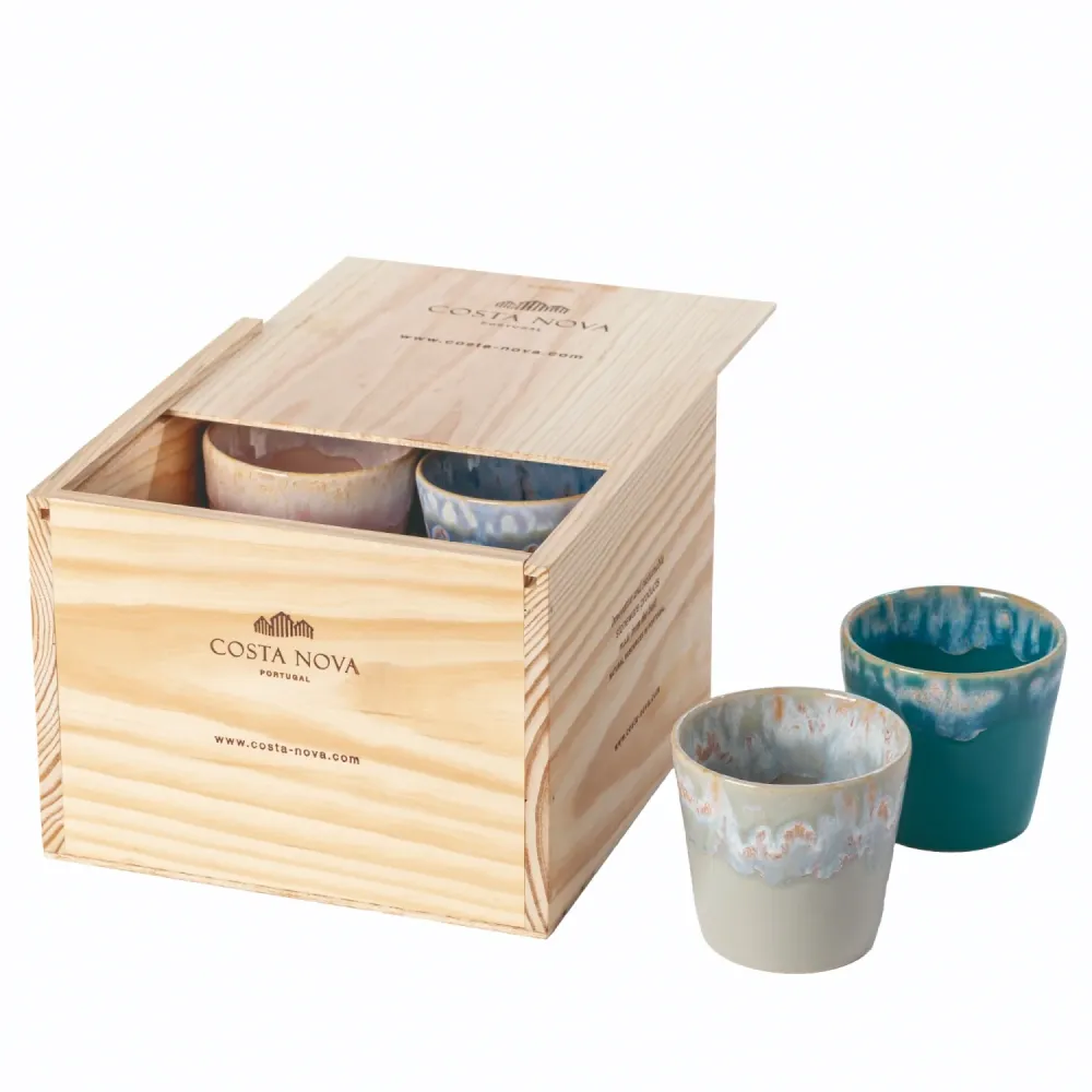 Set 8 tazzine caffè Grespresso confezione regalo 190ml multicolor