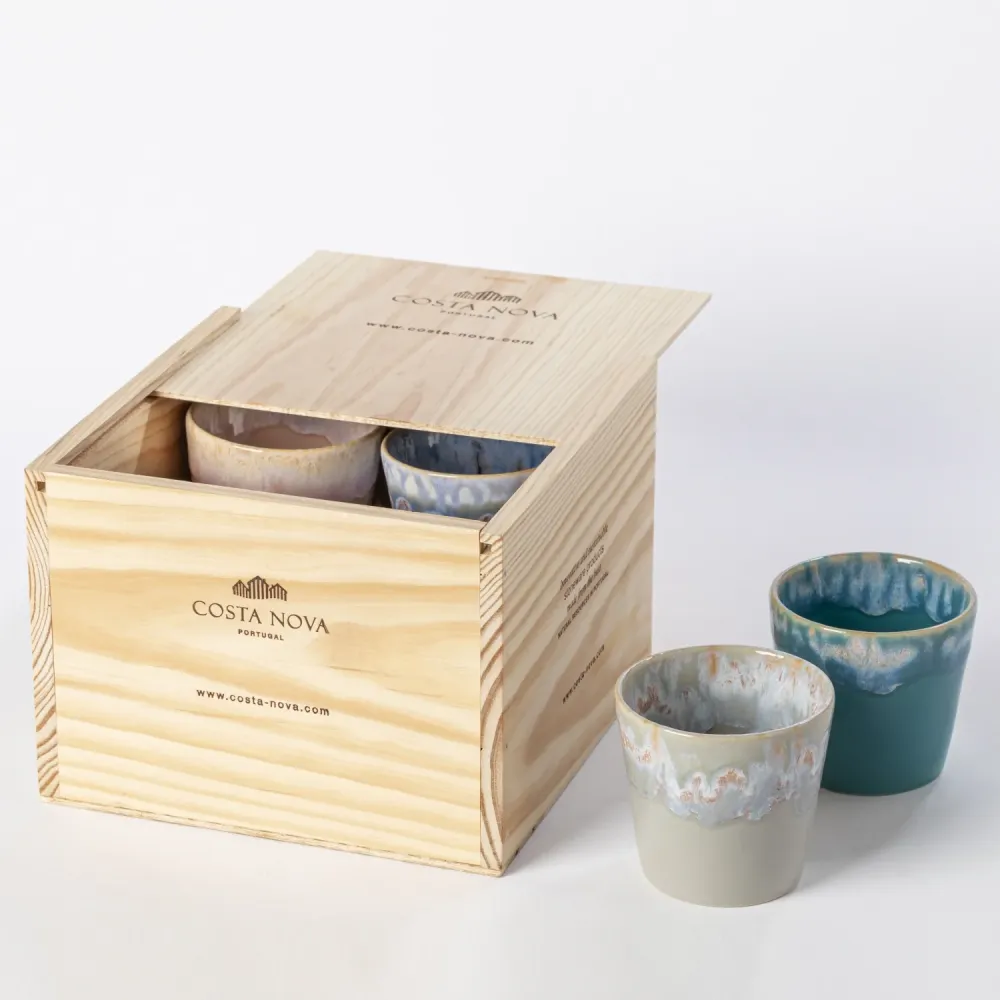 Set 8 tazzine caffè Grespresso confezione regalo 190ml multicolor