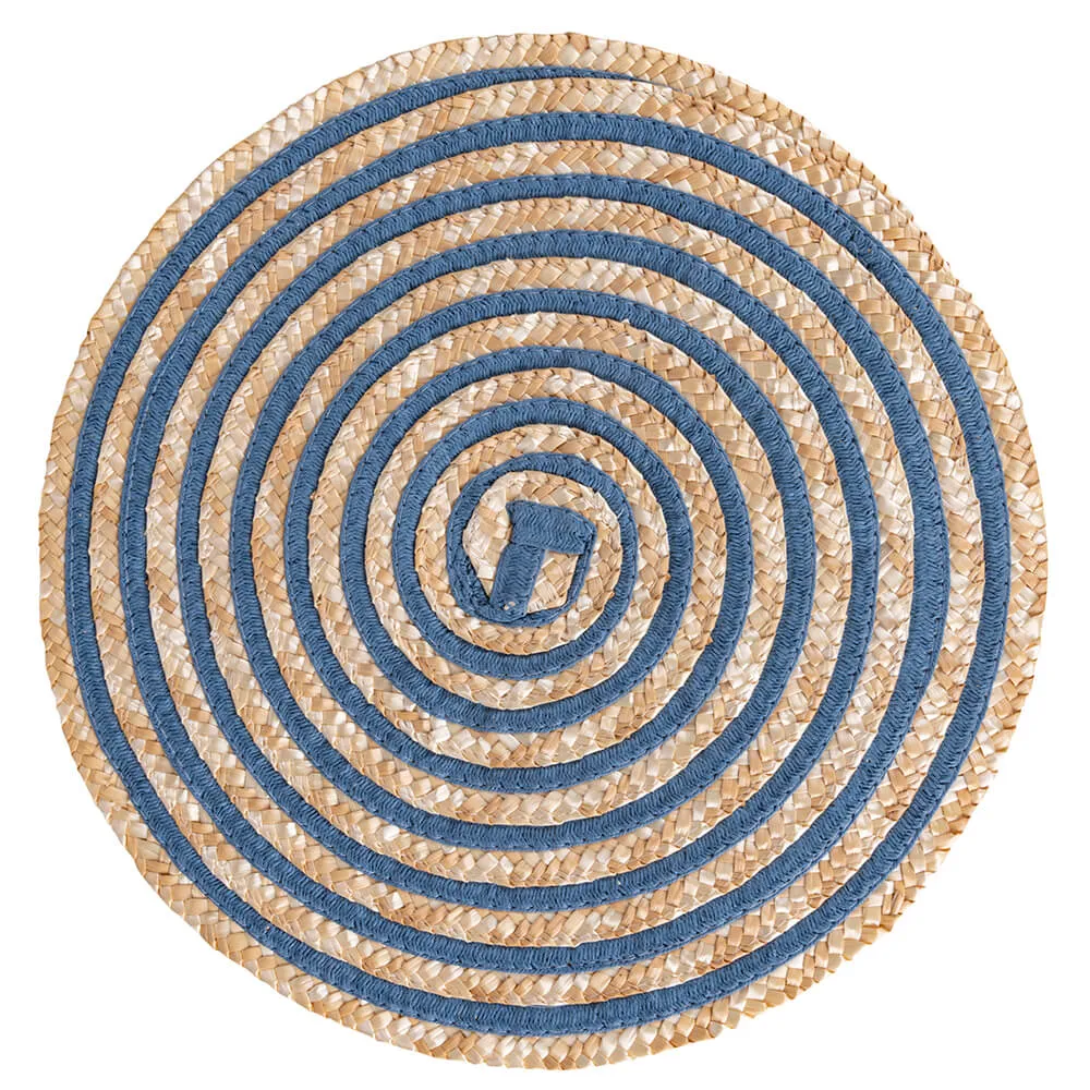 Set 4 Tovagliette Ø38 cm Paglia e Carta VdE Tivoli 1996 Spiral