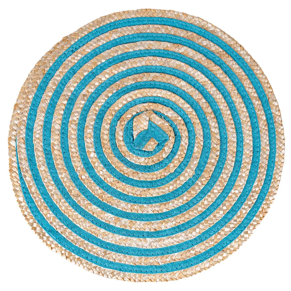 Set 4 Tovagliette Ø38 cm Paglia e Carta VdE Tivoli 1996 Spiral