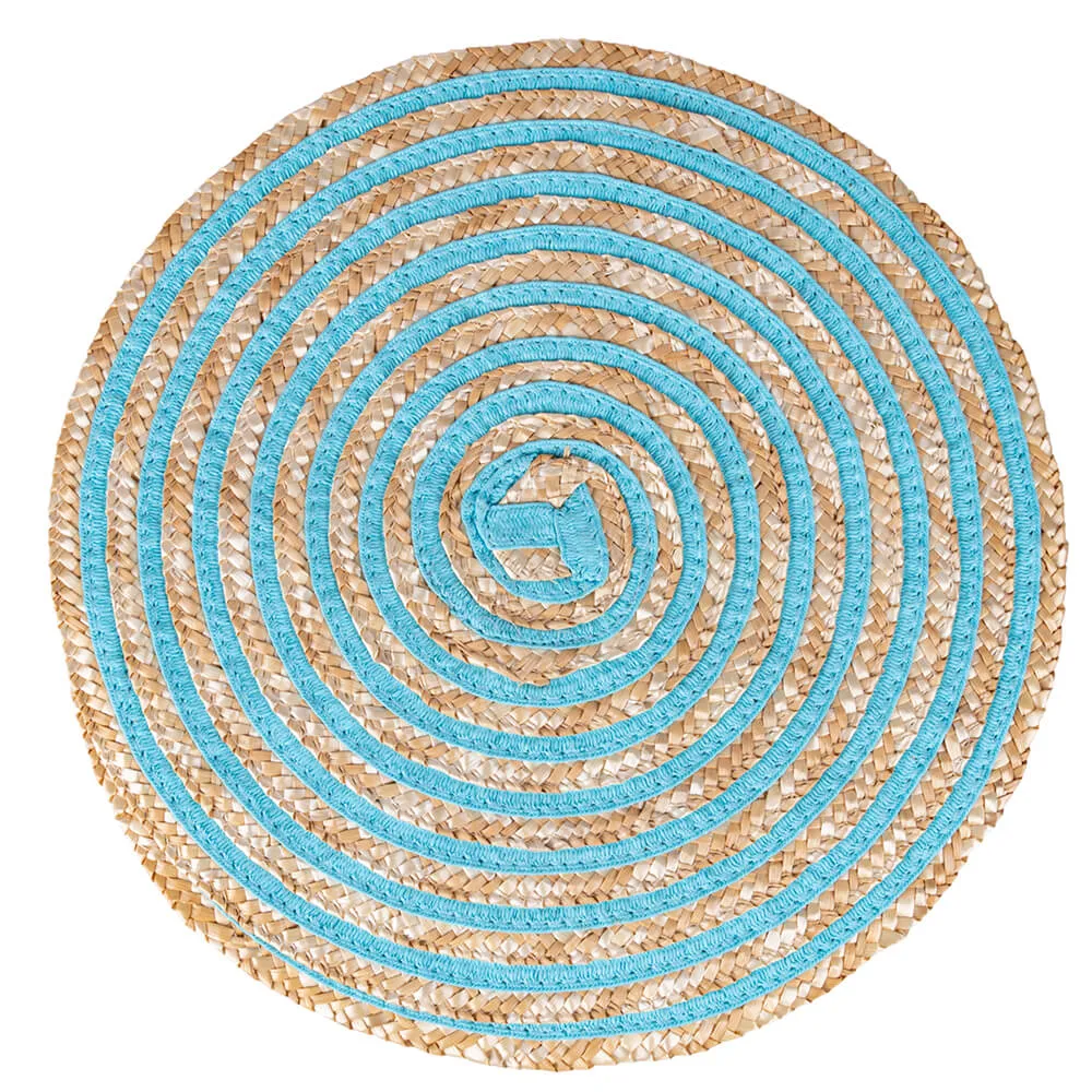 Set 4 Tovagliette Ø38 cm Paglia e Carta VdE Tivoli 1996 Spiral