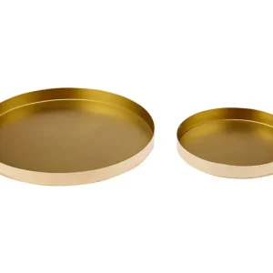 Set 2 vassoi da portata TEMPA Aurora oro ø 30/20 cm