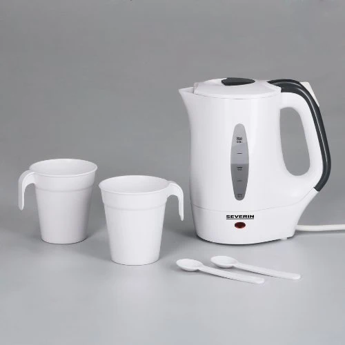 Severin WK 3644 Bollitore da Viaggio 650W, colore: Bianco Nero,