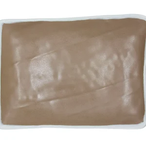 Show Plate Vassoio Rettangolare Cm.40 Melamina Bianco/marrone
