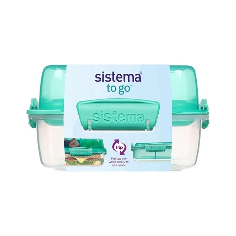 Sistema Contenitore per il pranzo - Lunch Stack To Go Square - 1.24L - Minty Teal