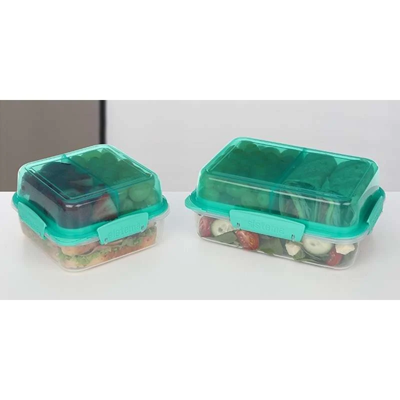 Sistema Contenitore per il pranzo - Lunch Stack To Go Square - 1.24L - Minty Teal