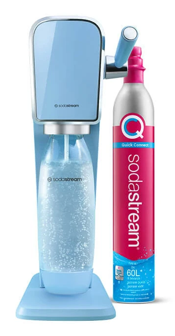 SodaStream Art gasatore d'acqua – incl. 1 bottiglia (plastica), bombola CO₂ 60 l incl., blu