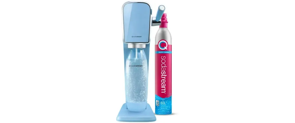 SodaStream Art gasatore d'acqua – incl. 1 bottiglia (plastica), bombola CO₂ 60 l incl., blu