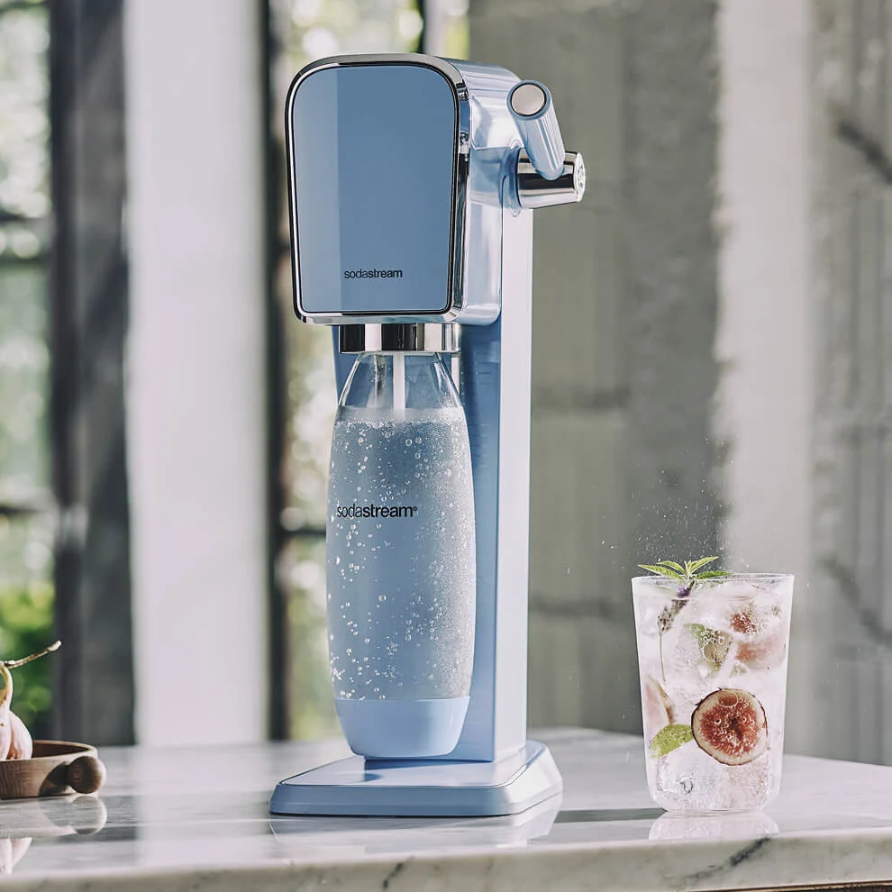 SodaStream Art gasatore d'acqua – incl. 1 bottiglia (plastica), bombola CO₂ 60 l incl., blu