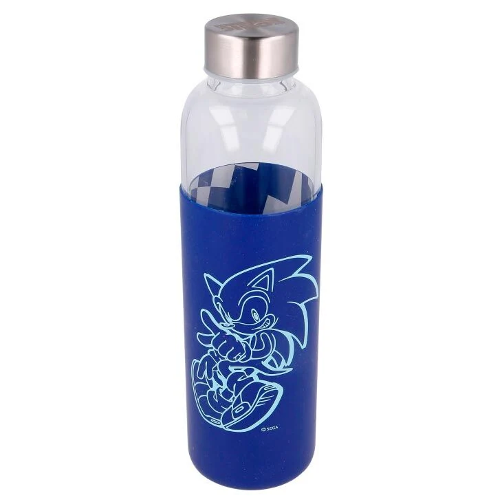 Sonic Hedgehog silicone cover glass bottle 585ml