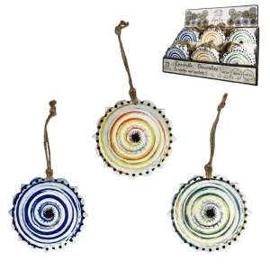 Sottopentola ceramica e sughero stile mediterraneo colori assortiti da 20 cm - Arca