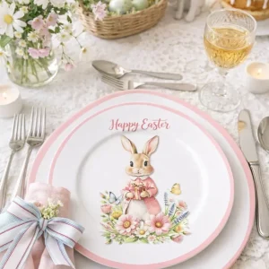 Sottopiatto Pasquale Decorativo Forma di Uovo 35×29 cm