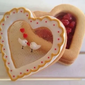 Stampo per biscotti forma di Set 2pz Glass Cookies Cuore