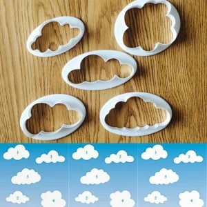 Stampo per biscotti forma di Set nuvole 5pz