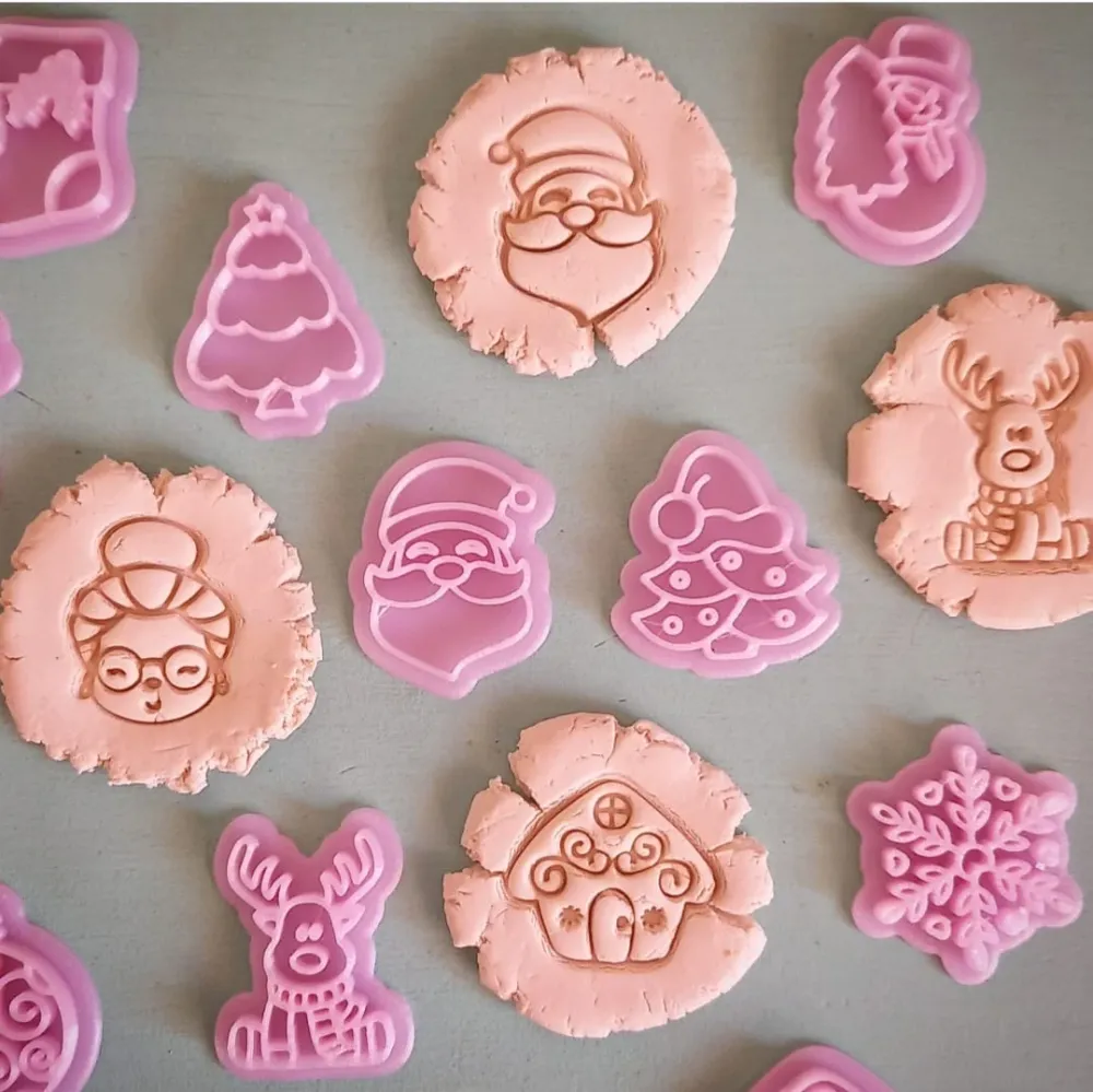 Stampo per biscotti forma di Set timbri Natale calendario avvento 11 pezzi