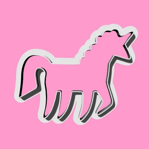Stampo per biscotti forma di Unicorno stilizzato