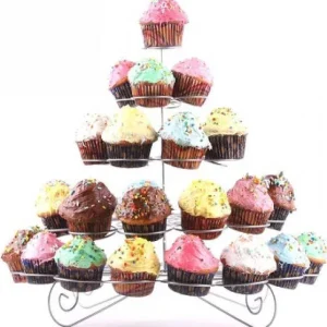 Stand Supporto Espositore Per Cupcakes Dolci Dolcetti 30 Posti Metallo