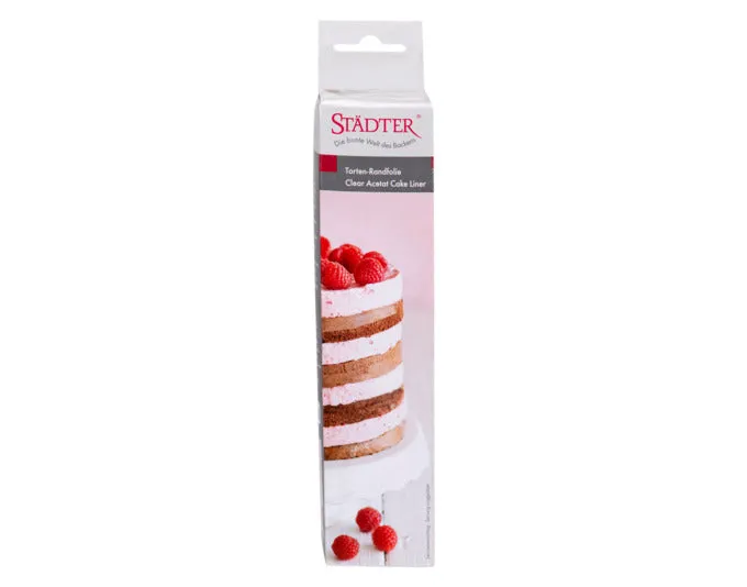 STÄDTER pellicola per bordi torta 20 cm 10 m trasparente