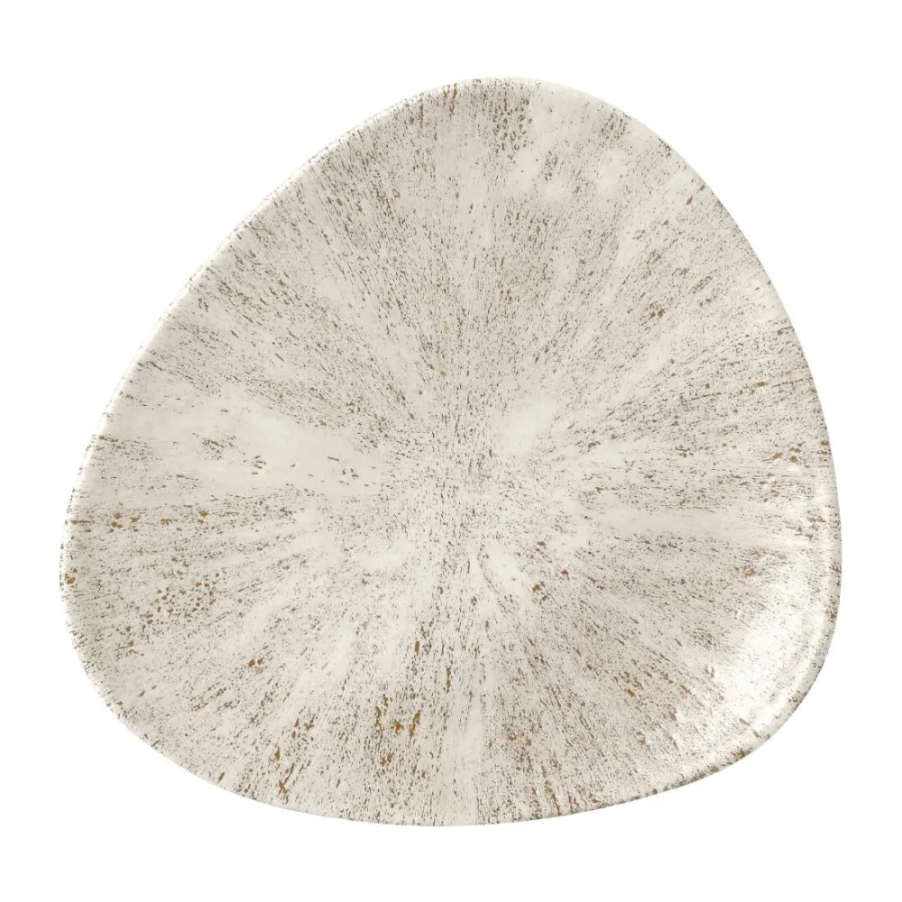 Stone Agate Grigio Piatto Piano Triangolare Cm.19