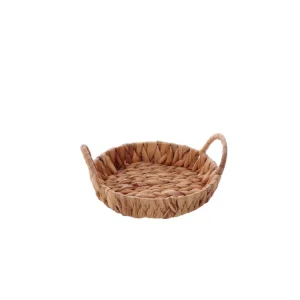 Svuotatasche jungle rattan intrecciato naturale, con maniglie forma tonda - 19x8,5cm - Star