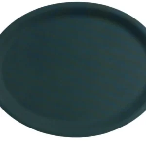 Tablet Oval nero rivestito anti -Slip 44 x 58 cm